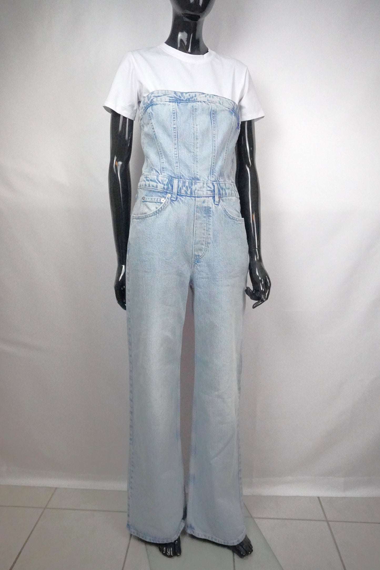 Jeans Overall Bandeau-style (ohne Shirt)
