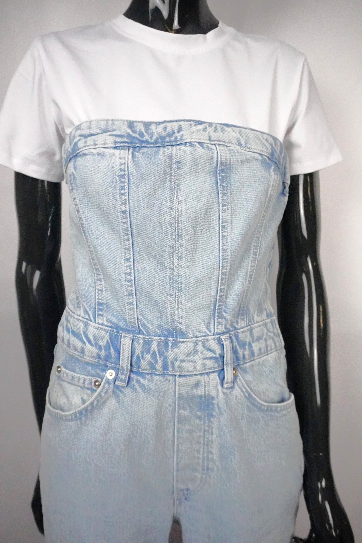 Jeans Overall Bandeau-style (ohne Shirt)