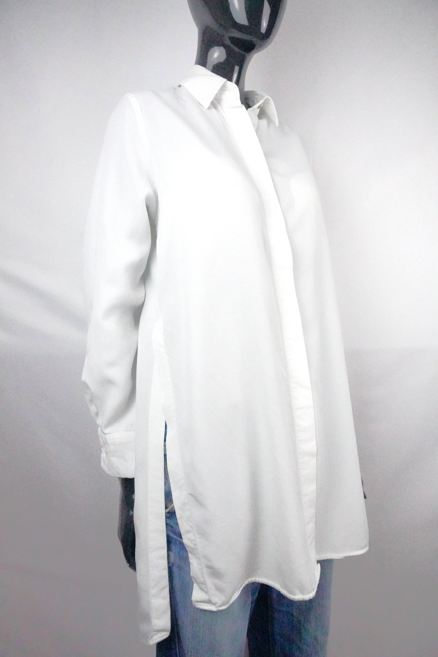 weiße long Bluse