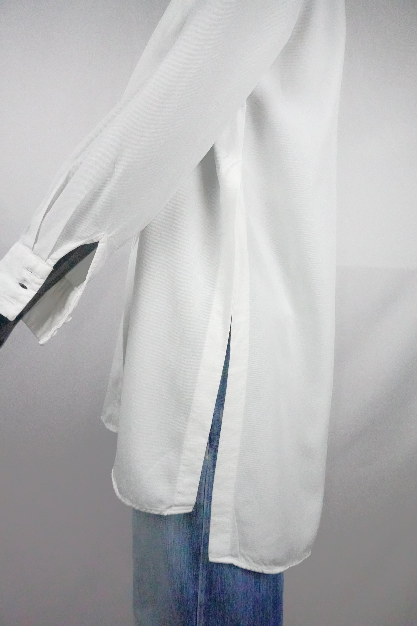 weiße long Bluse