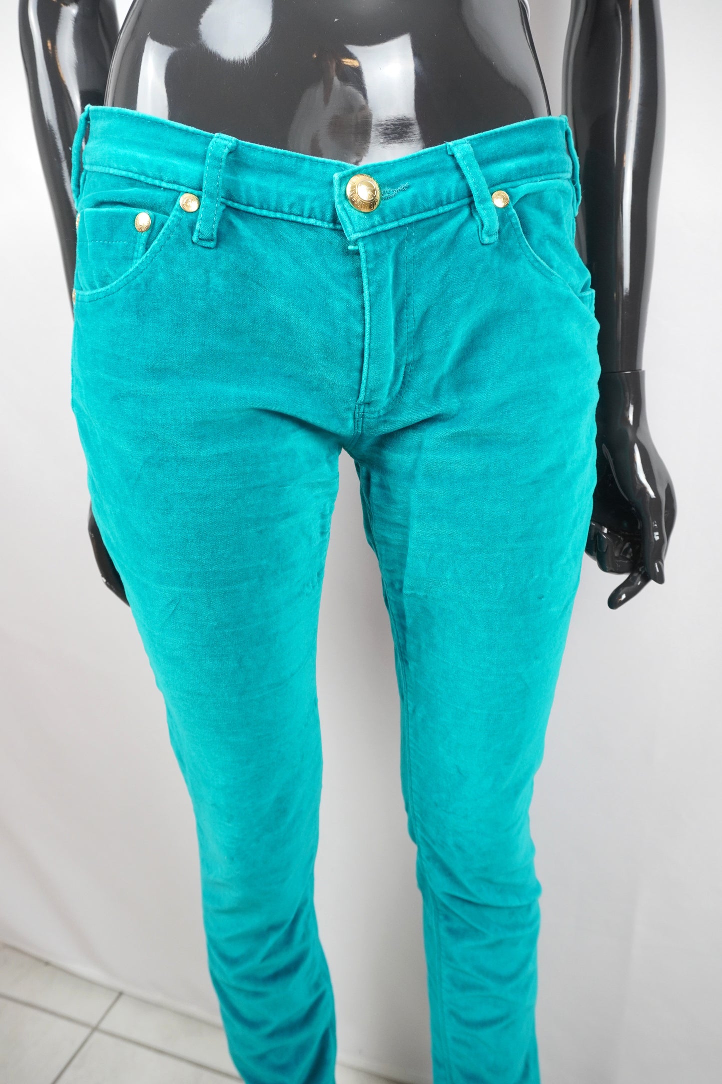 Samthose türkis LOVE Moschino
