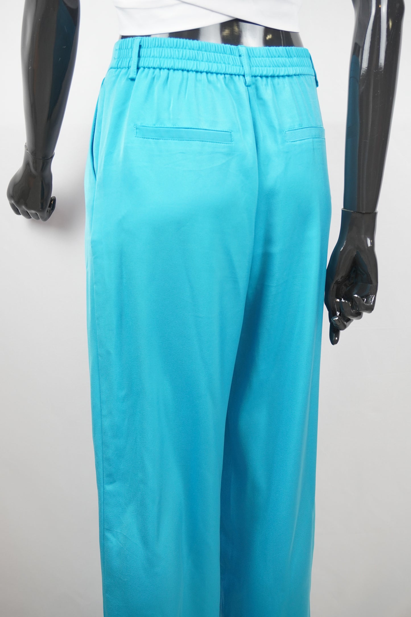 Hose türkis Satin-Look