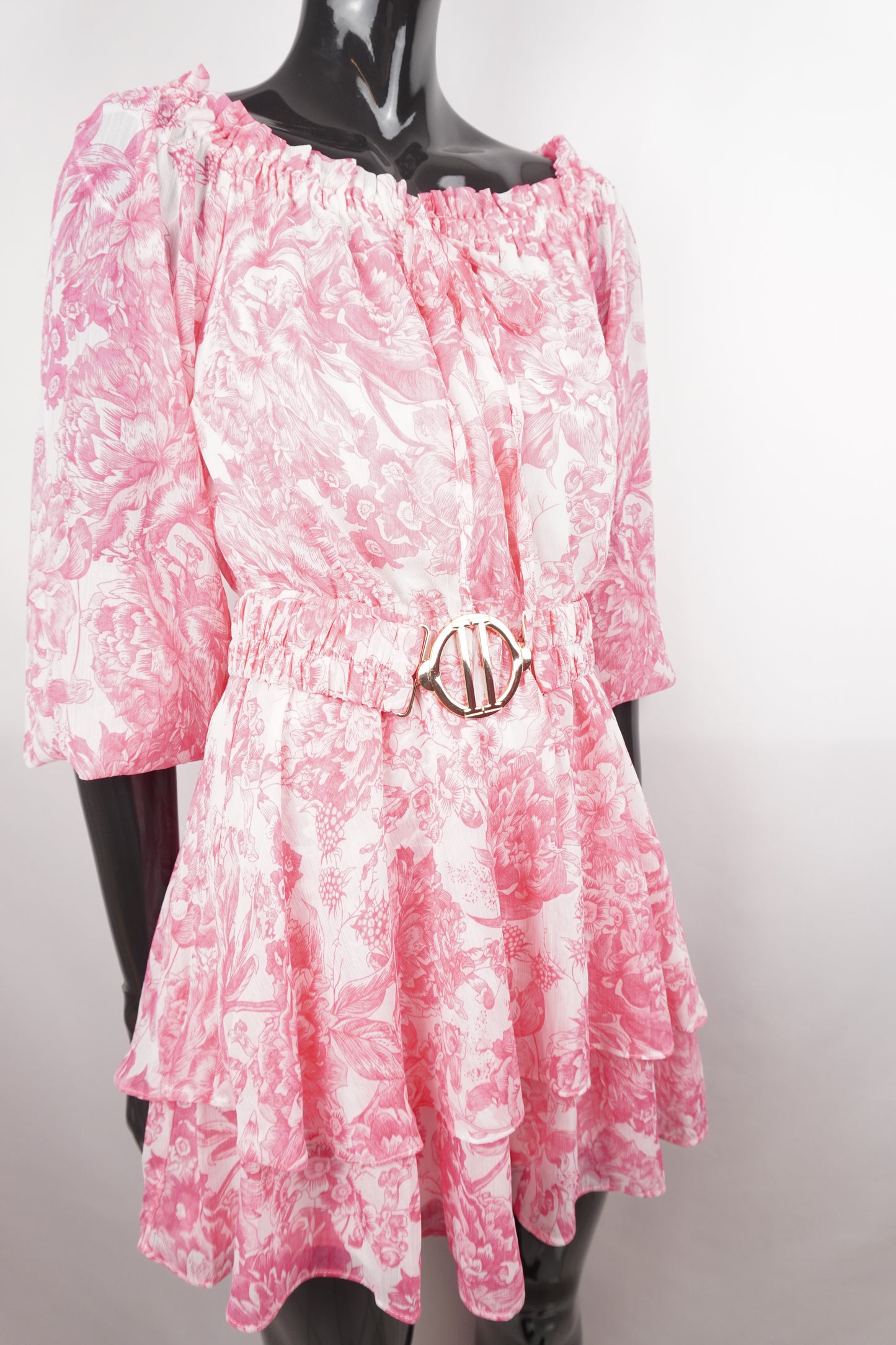 Jumpsuit pink/weiß