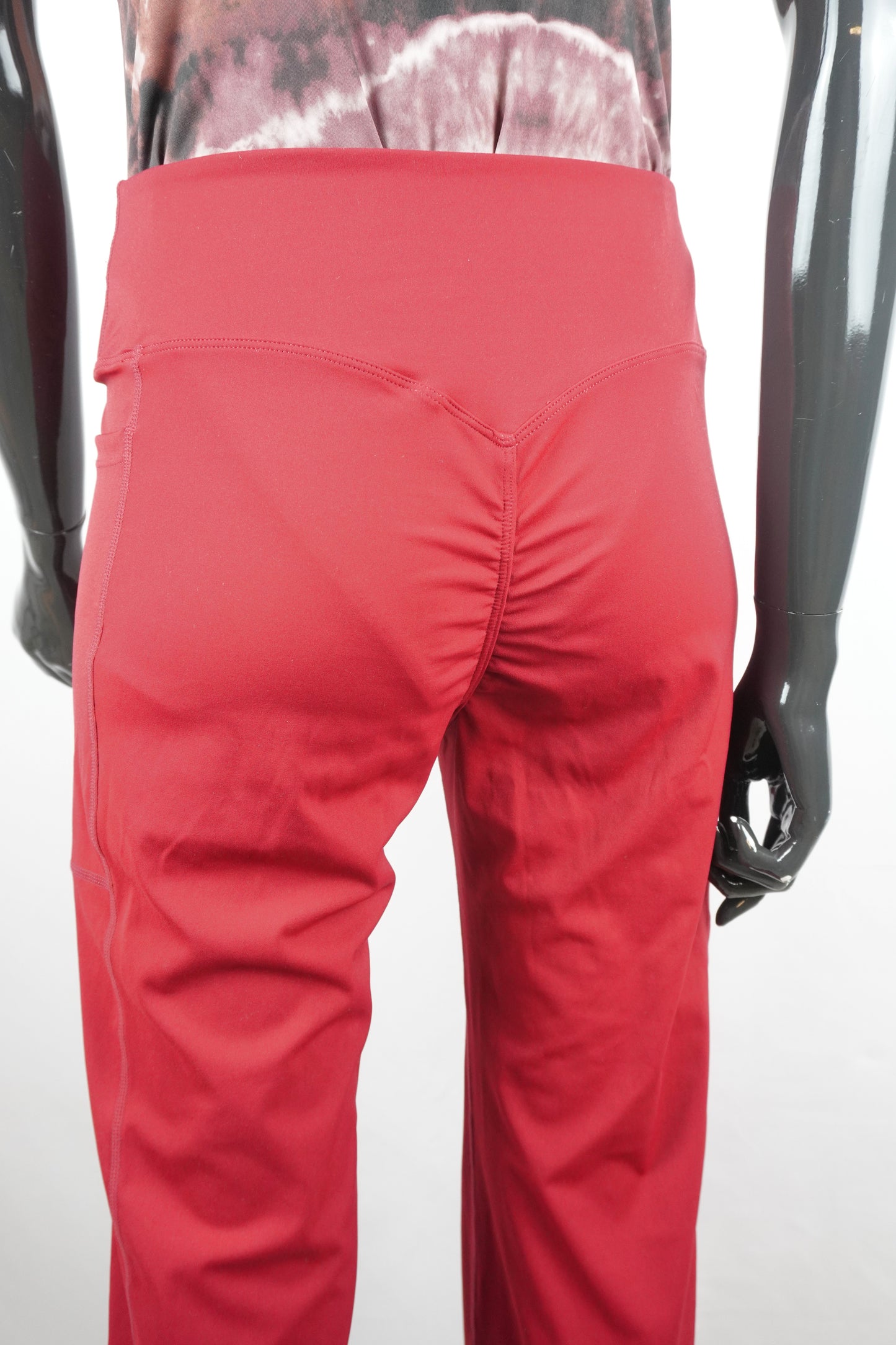 weinrote Sporthose with scrunch