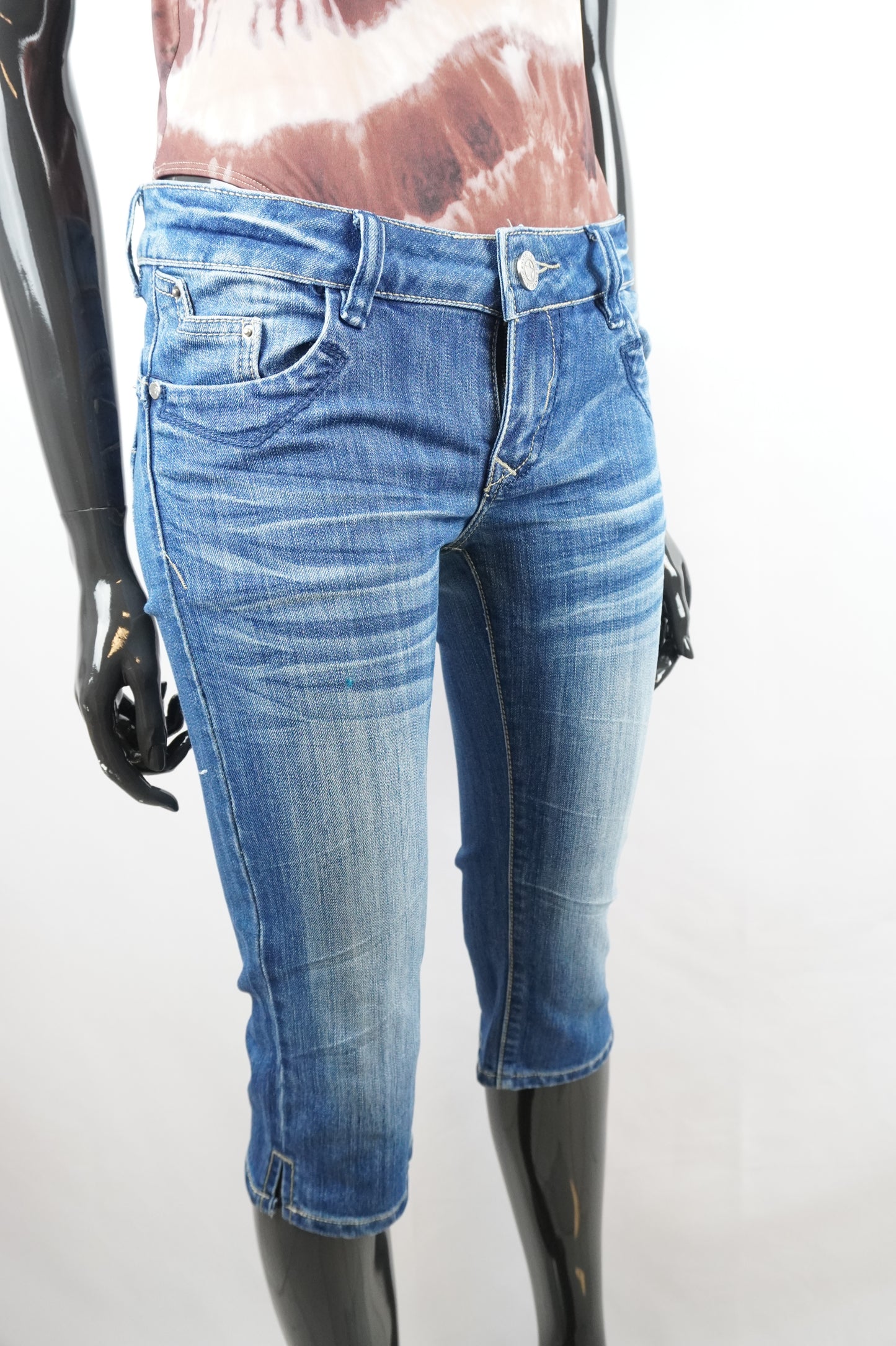 Jeans short blau verwaschen