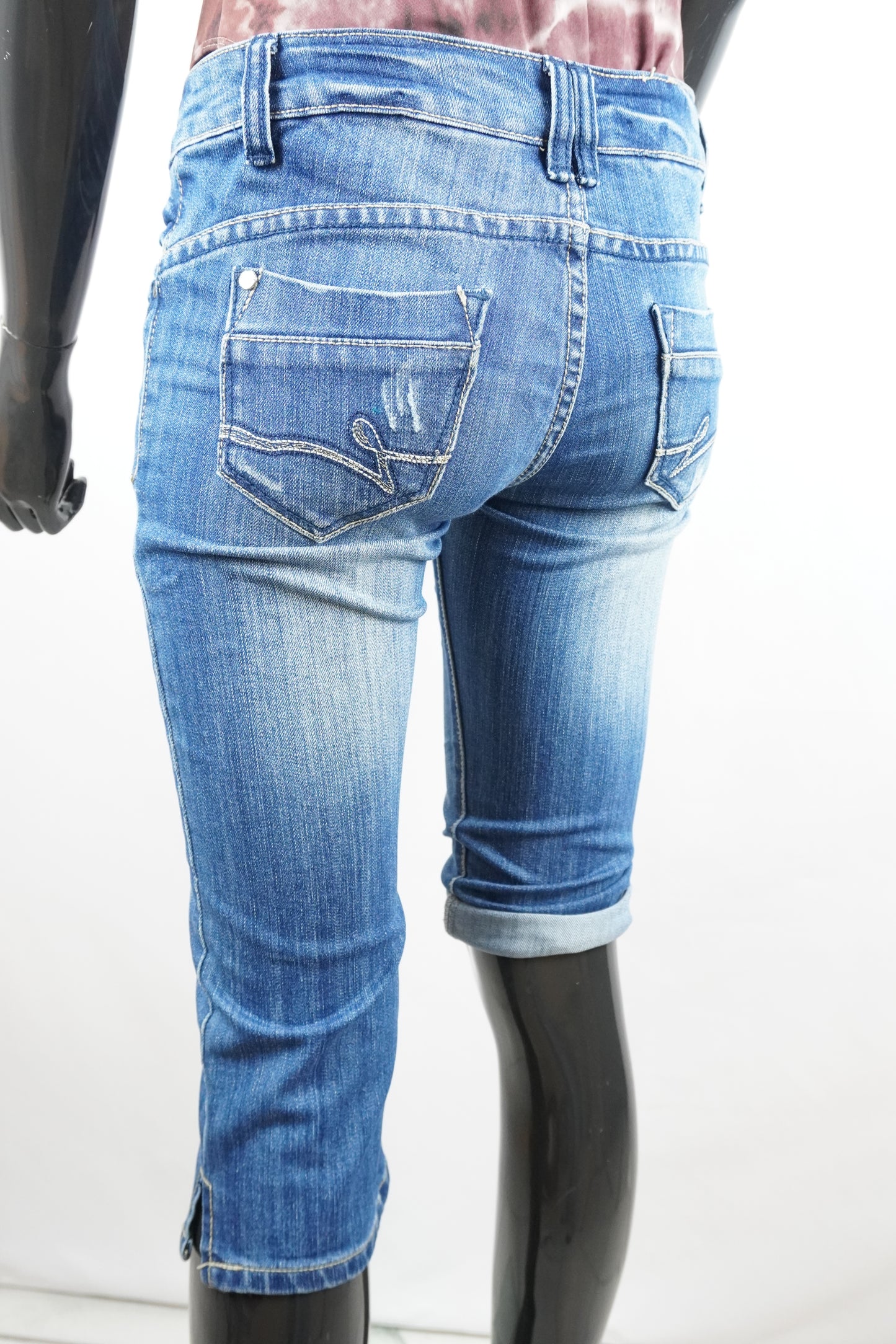 Jeans short blau verwaschen