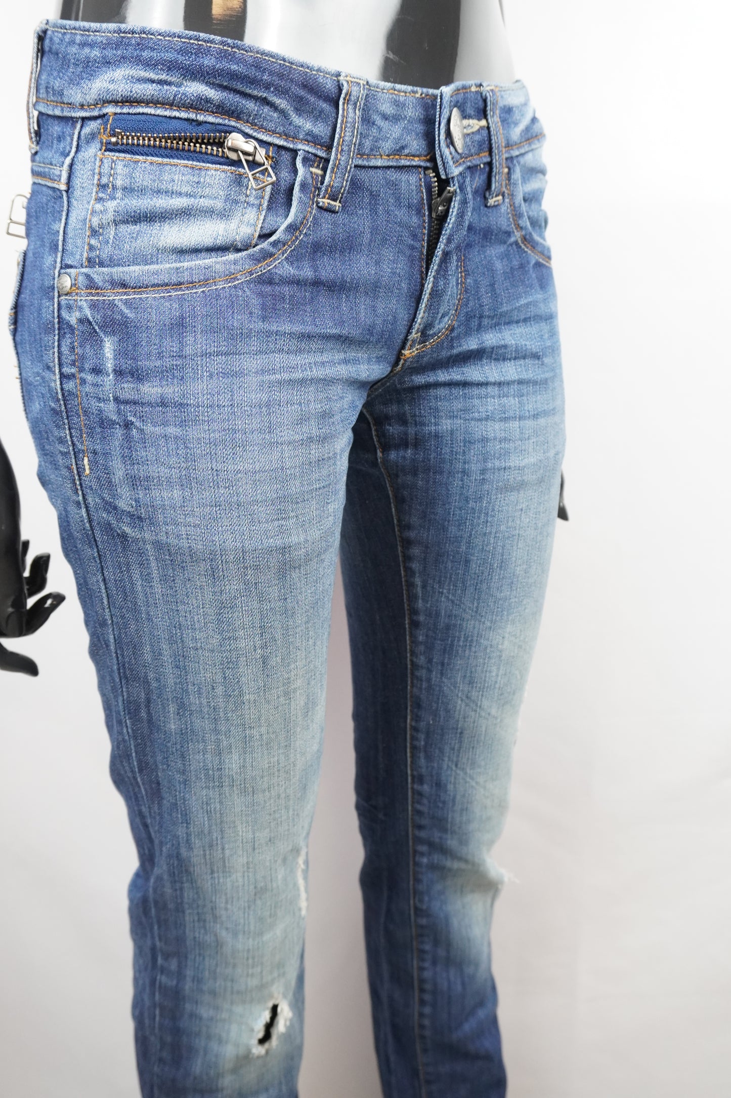 skinny jeans blau verwaschen
