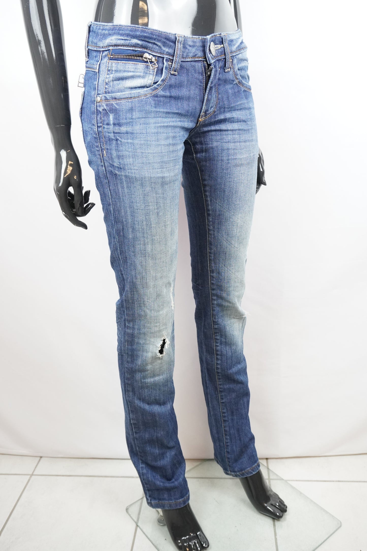 skinny jeans blau verwaschen