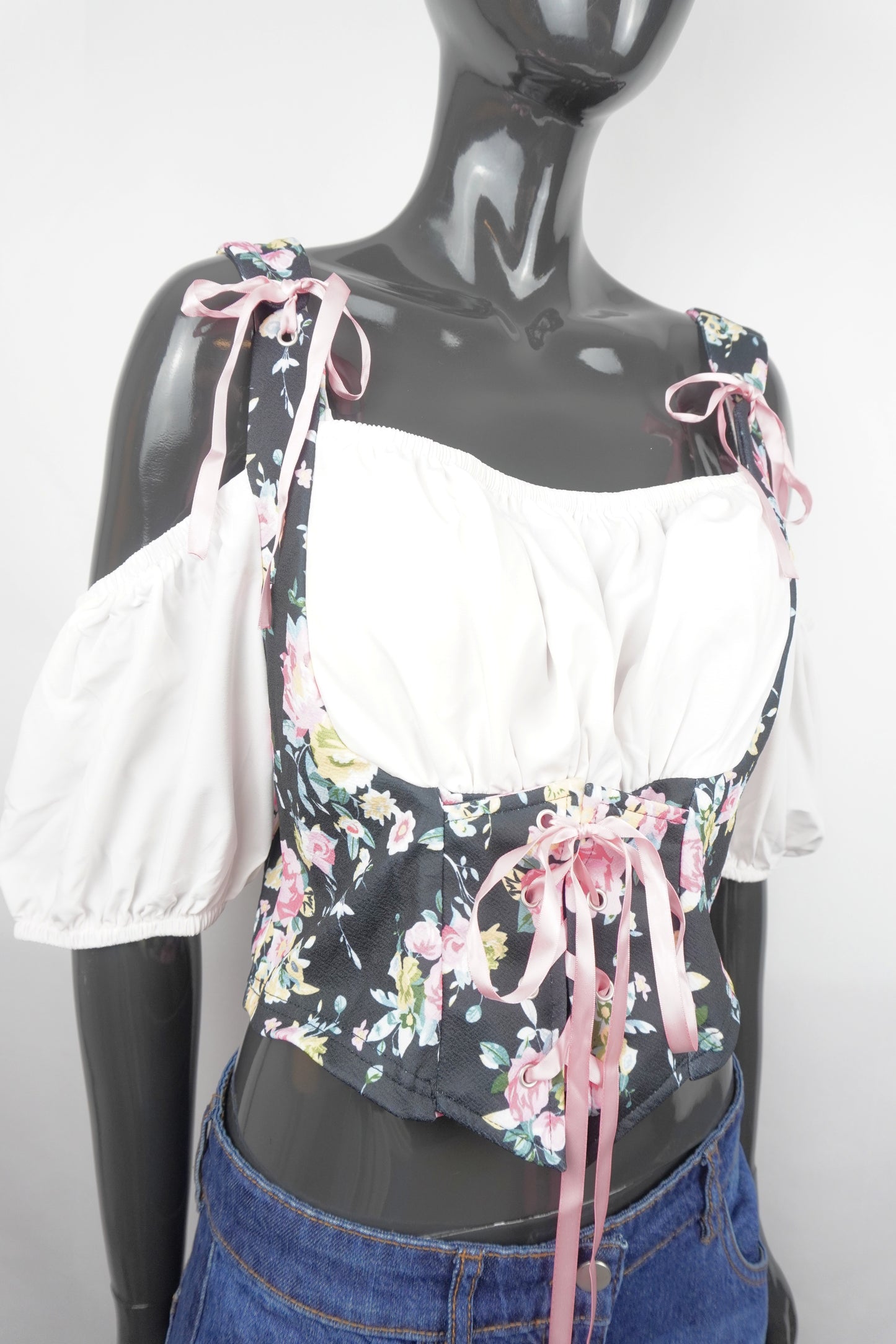 Bluse Trachten-Look