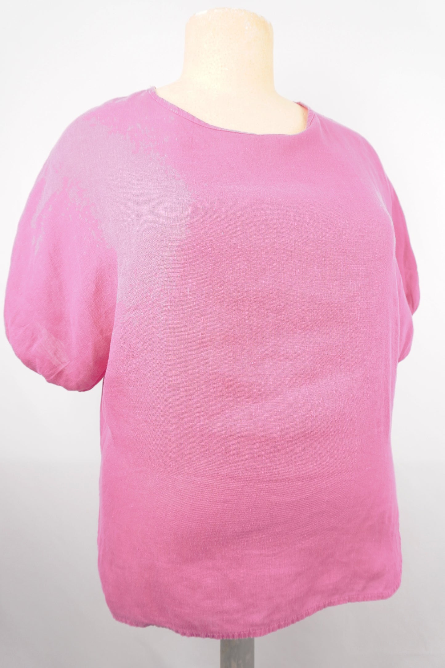 pinke Leinenbluse