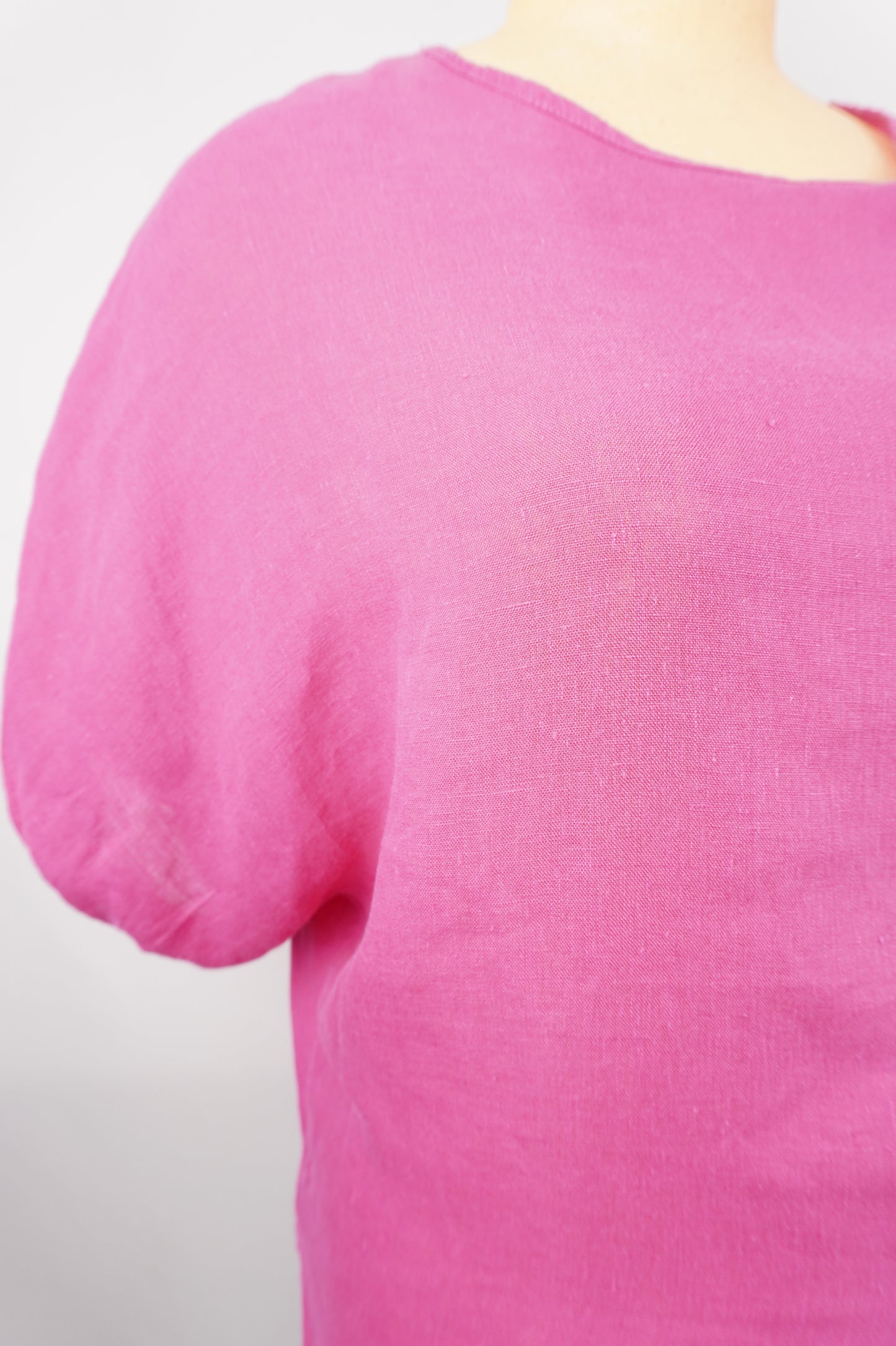 pinke Leinenbluse