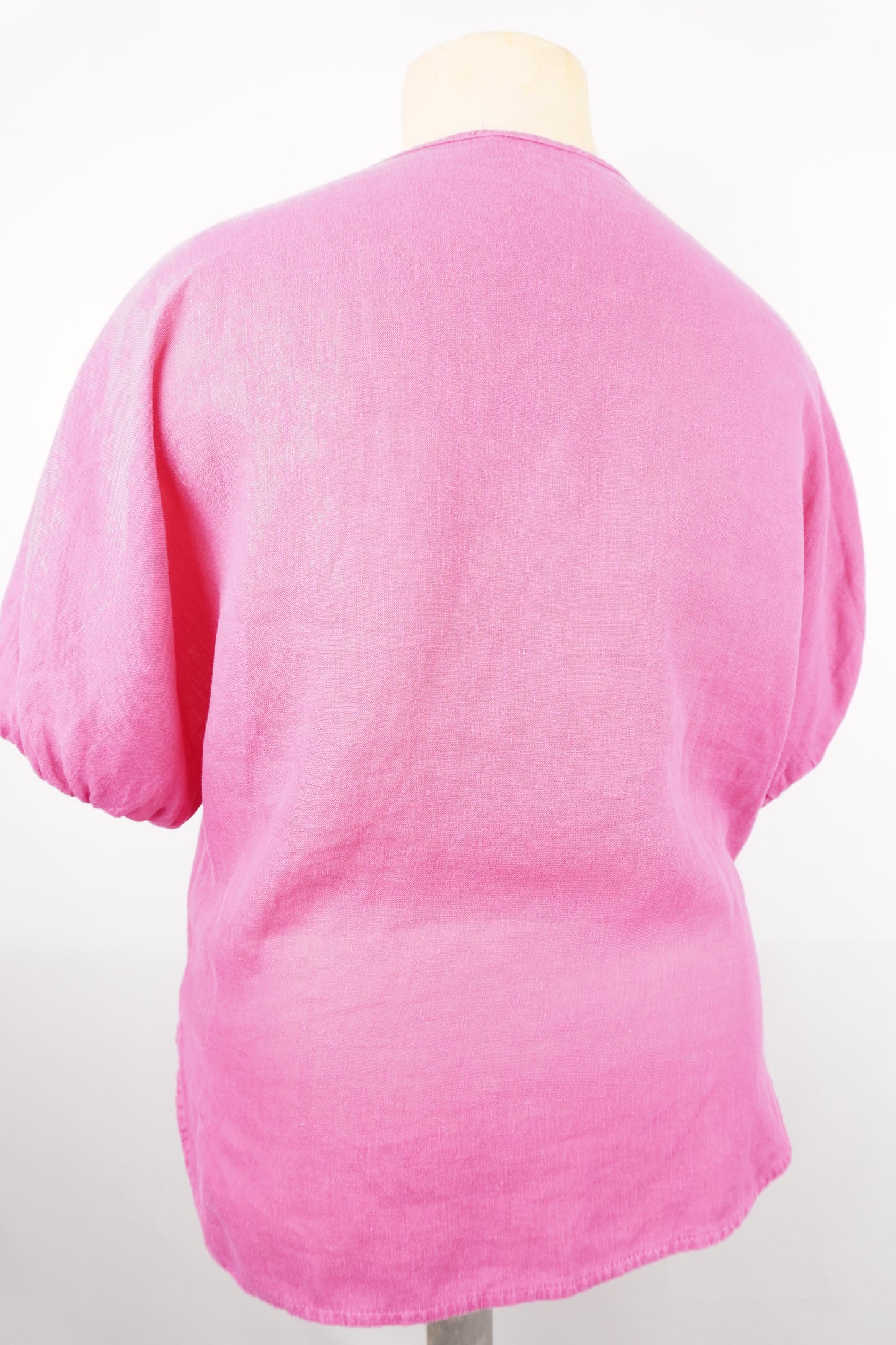pinke Leinenbluse