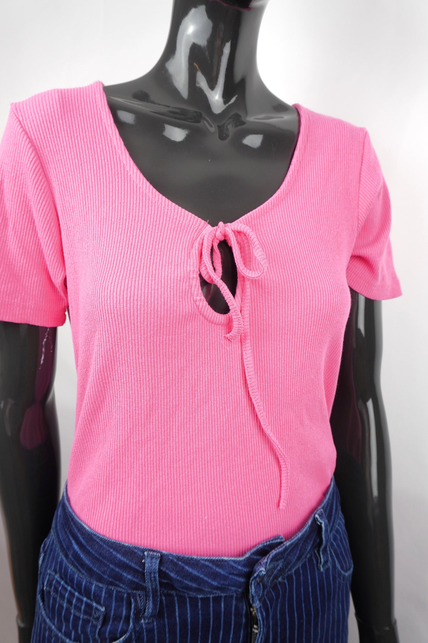 rosa Ripp-Shirt