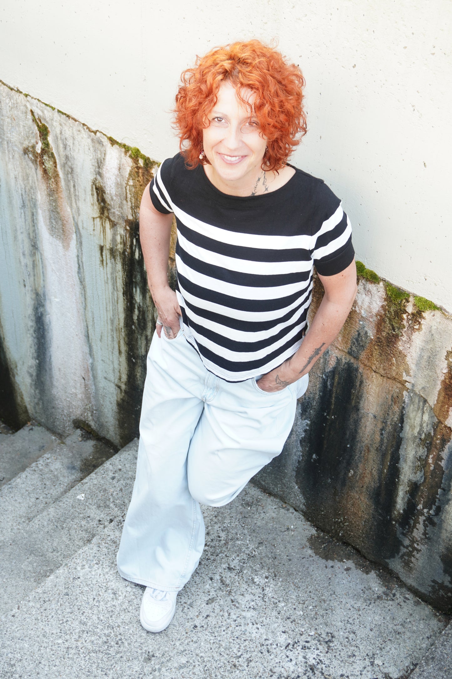helle Jeans & Streifenshirt