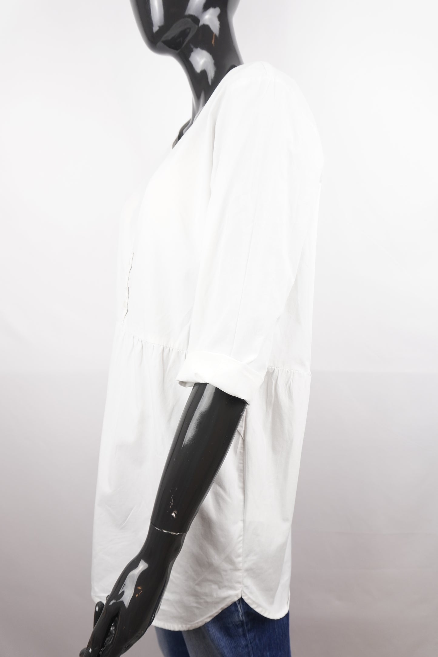 weiße Kleid-Bluse