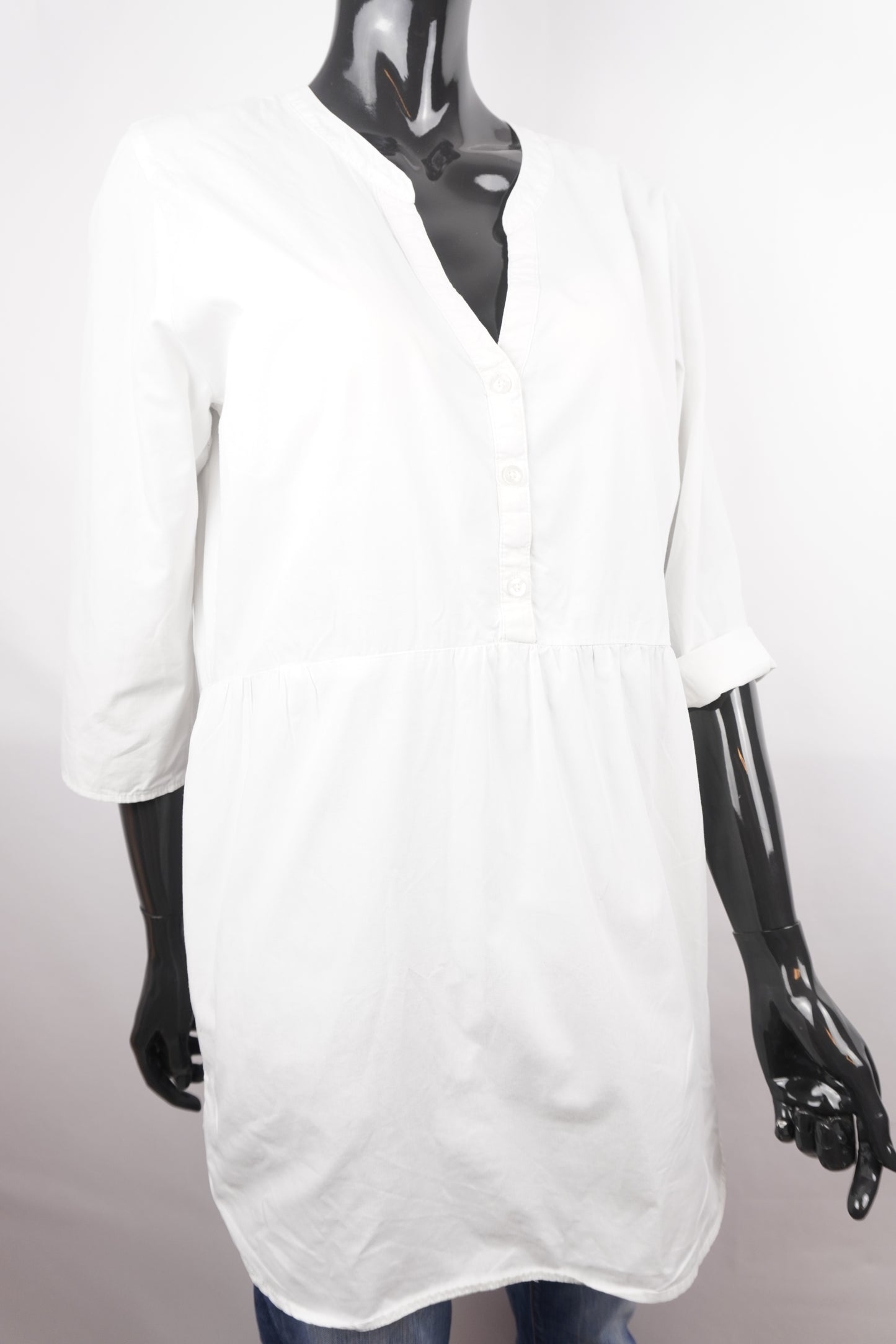 weiße Kleid-Bluse