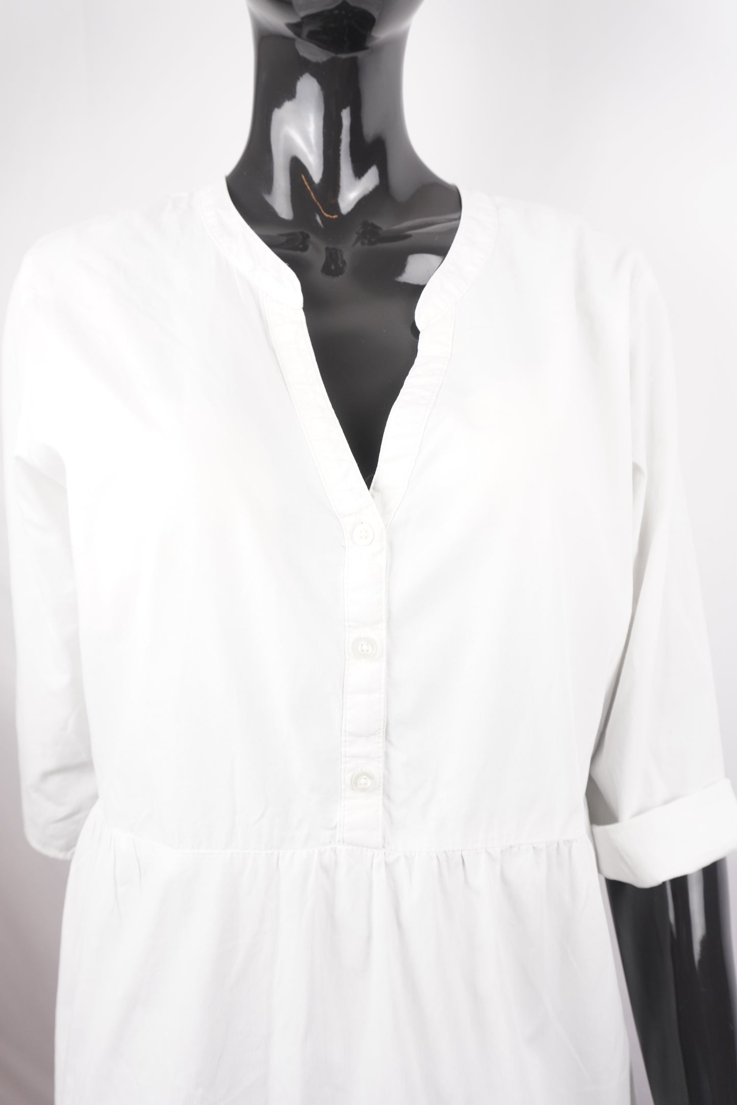 weiße Kleid-Bluse