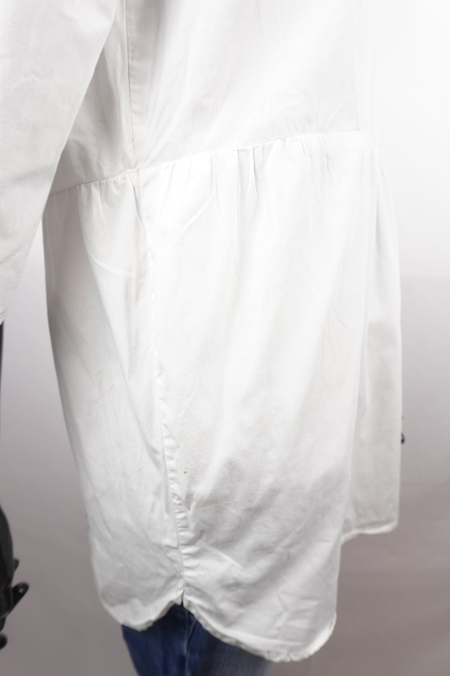 weiße Kleid-Bluse