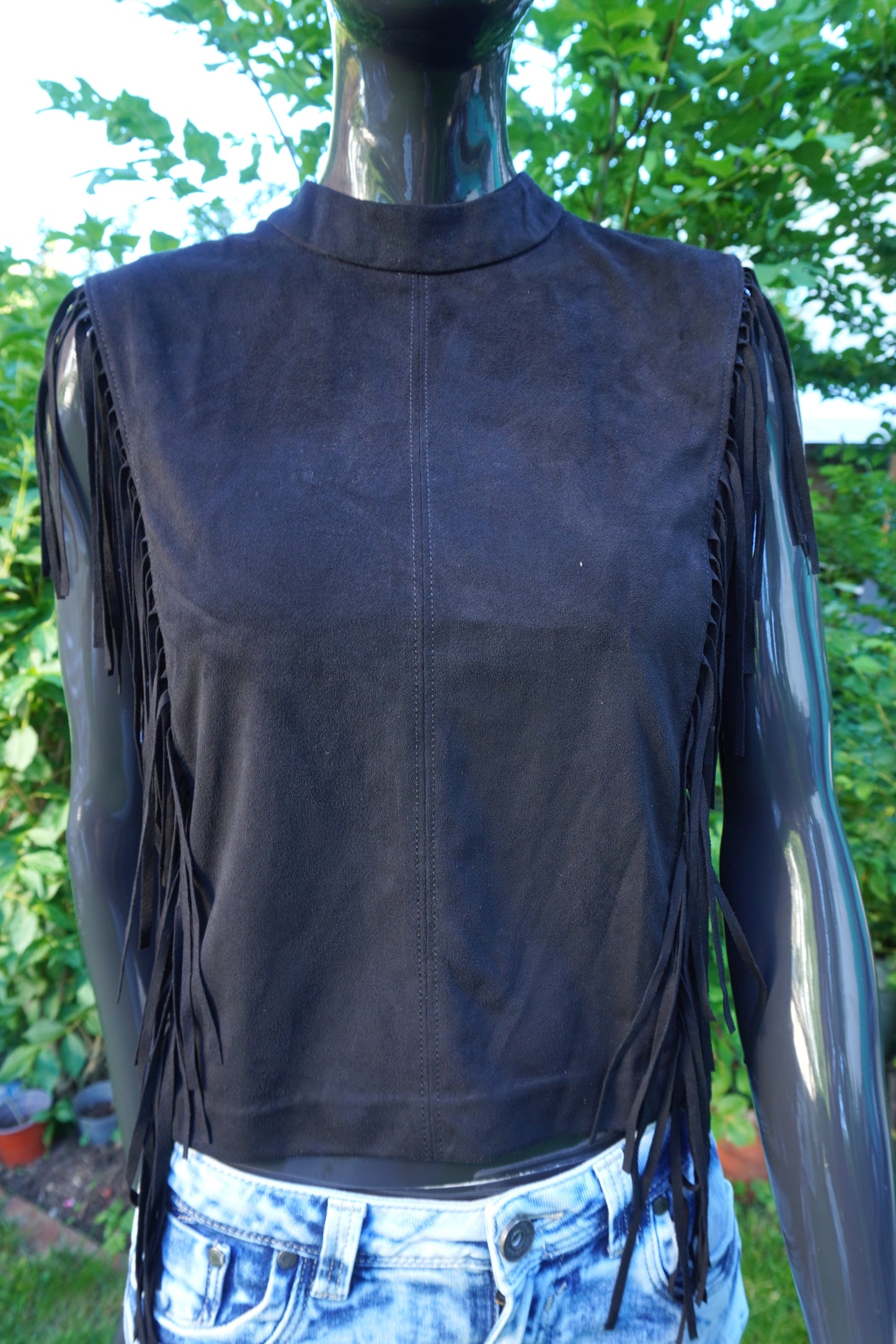 schwarzes Party-Oberteil von Zara