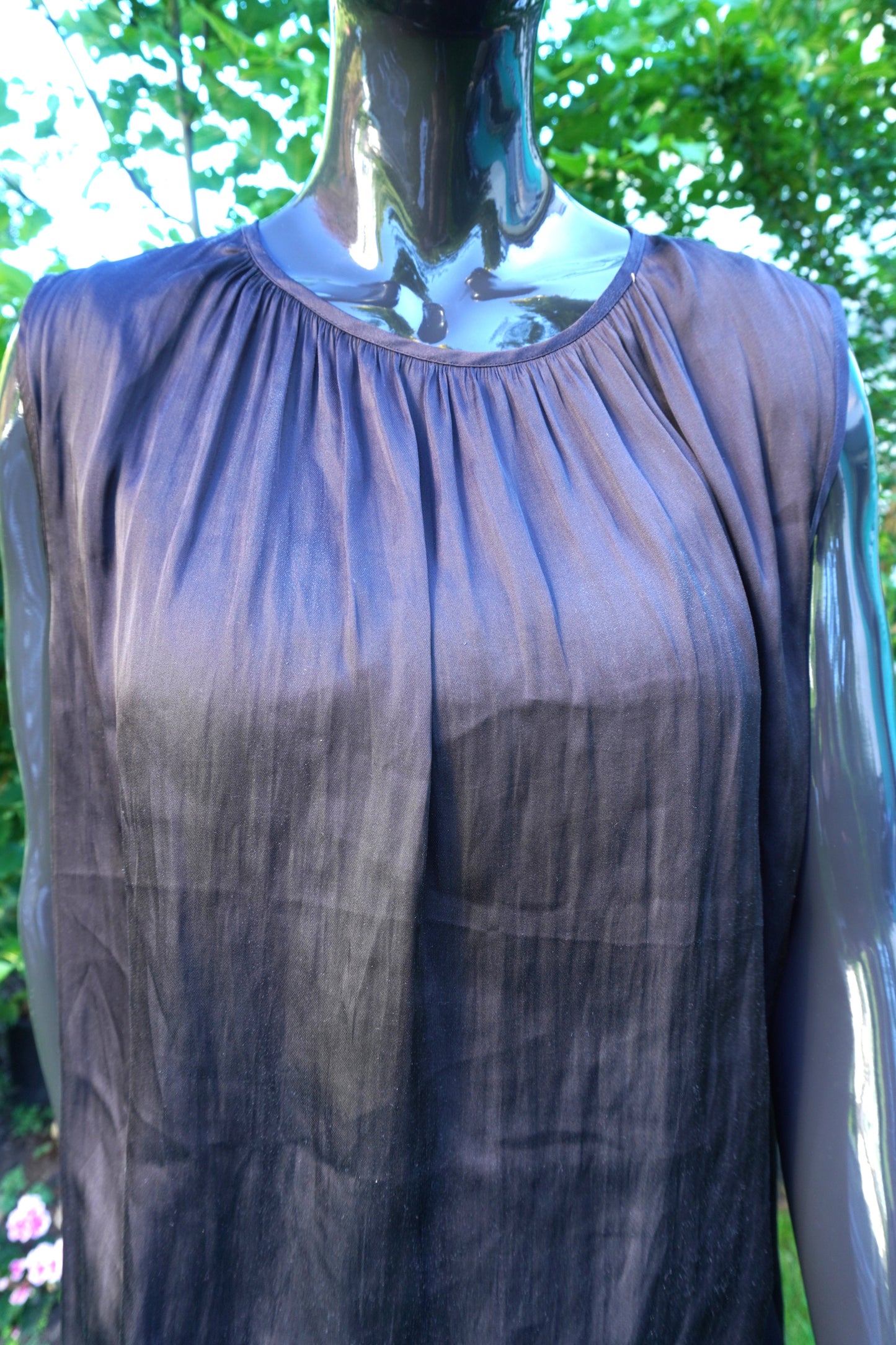 leichte Sommerbluse dunkelgrau